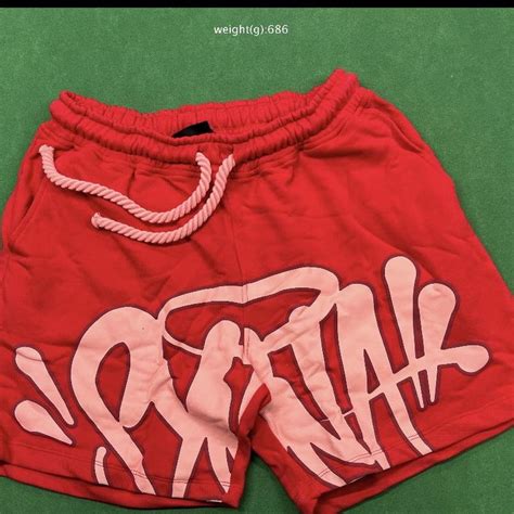 Syna World shorts set red Has not been worn yet and... - Depop 
