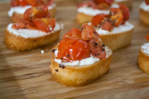 Tomato And Goat Cheese Crostini