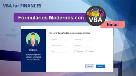 Formulario Moderno Con Vba Excel Youtube