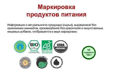 Маркировка пищевой продукции