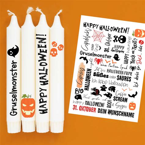 DIN A4 Tattoofolie Grusel für Kerzen Keramik Halloween