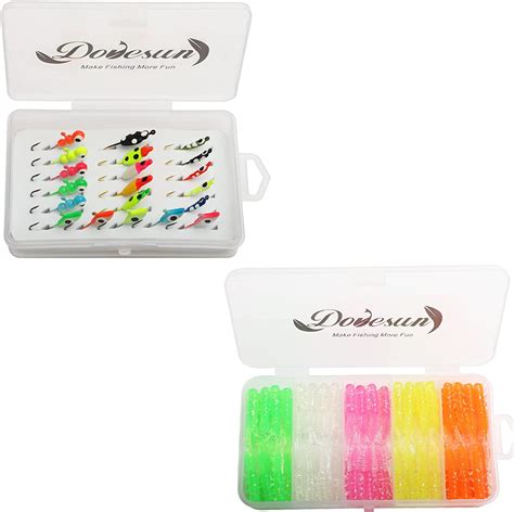 Amazon Dovesun Ice Fishing Jigs Kit Ice Fishing Lures Glow In