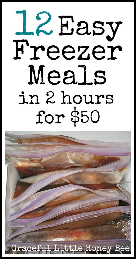 12 Easy Freezer Meals In 2 Hours Graceful Little Honey Bee