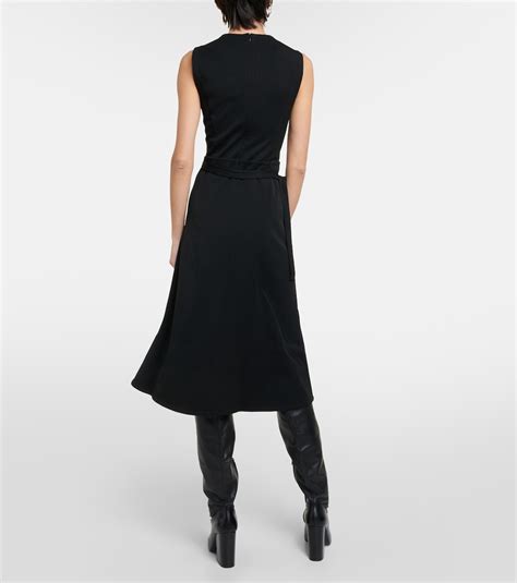 White Label Ivy Midi Wrap Dress In Black Proenza Schouler Mytheresa