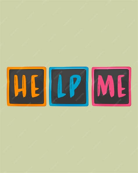 Premium Vector | Graphic design help me sticker vector doodle