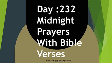 Day 232: Midnight Prayers With Bible Verses-Bibleandprayers.com