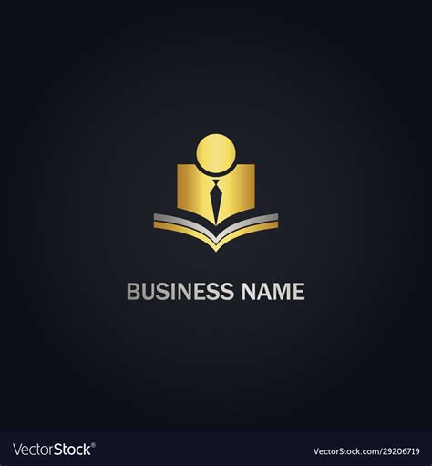 Student Open Book Education Gold Logo Royalty Free Vector