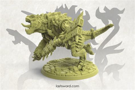 Caiman Kroxigor Lizarmen Saurian Warhammer Lustria Lastsword Forge