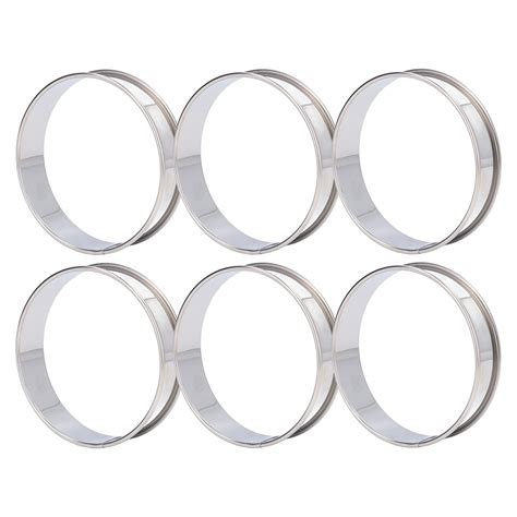 Pcs Crumpet Rings Double Volume Easy Demoulding Diy Stainless Steel