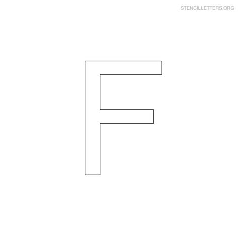 Letter F Printable Alphabet Stencil Templates Stencil Letters Org