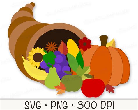 Cornucopia Fruit Clipart For Kids