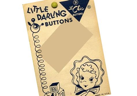 Vintage Button Cards Instant Download Printable Jpeg Etsy