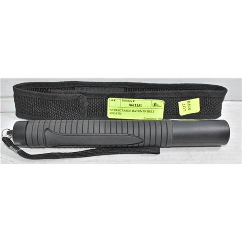 RETRACTABLE BATON IN BELT SHEATH