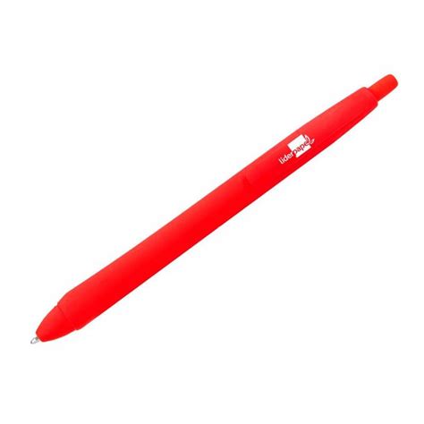 Boligrafo Gummy Touch Mm Retractil Rojo Marca Liderpapel