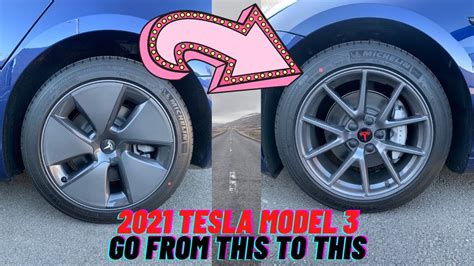 Removing The Aero Wheels From A Tesla 2021 Model 3 Youtube