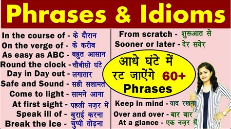 60 most useful phrases and idioms 2020 रज बल जन वल Useful