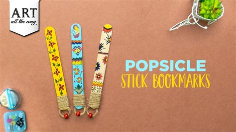 Popsicle Stick Bookmarks Creative Craft Idea Best Out Of Waste