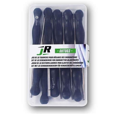 Jeu de 10 Tournevis de Réglage pour Carburateur JR Outils de