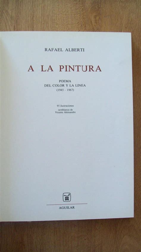 A La Pintura Poema Del Color Y La L Nea Von Alberti