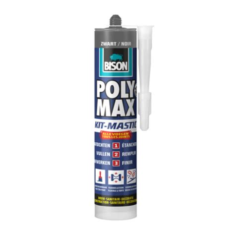 Bison Poly Max Kit Zwart 280 Ml Lijmwebshop Nl