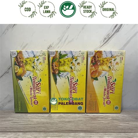 Jual SARI TEMULAWAK DUS 85 ISI 10 SACHET MADU LEMON MADU JERUK ORIGINAL