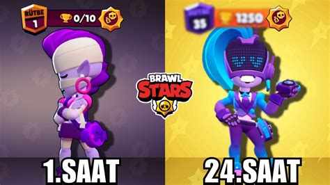 24 SAAT BOYUNCA EMZ OYNADIM KAÇ KUPA KASTIM Brawl Stars YouTube