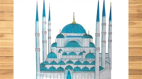 How To Draw Blue Mosque Step By Step 🕌 Blue Mosque Drawing Sultanahmet