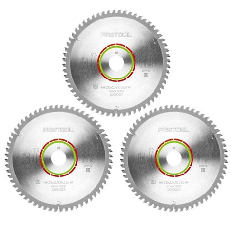 Festool Jeu de lames de scie circulaire spéciales 3x HW 216 x 30 x 2 3