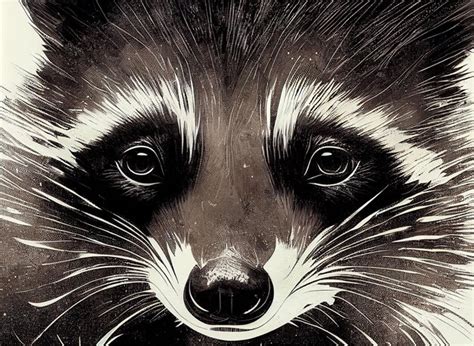 raccoon art style pictures freepik
