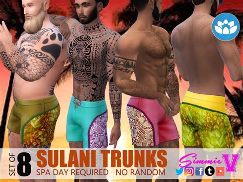 The Sims Resource Simmiev Sulani Trunks Spa Day Required