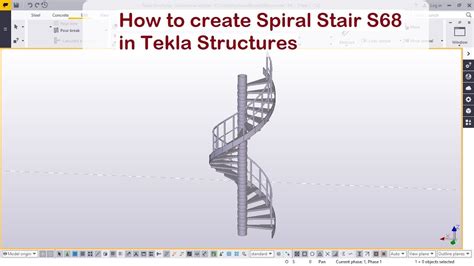 How To Create Spiral Stair S68 In Tekla Structures Youtube