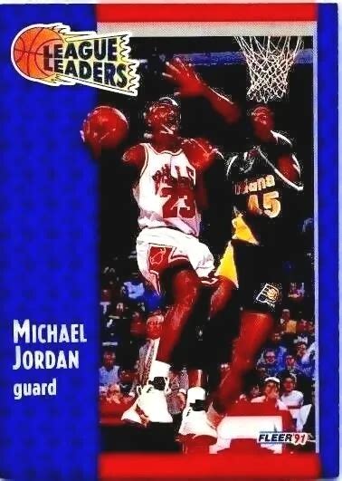 NBA MICHAEL JORDAN Bulls 1993 1994 Fleer League Leader Trading CARD