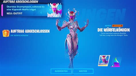 Überlebe Sturmphasen Während Du Eine Kippwelt Waffe Trägst Fortnite Die Würfelkönigin Aufträge