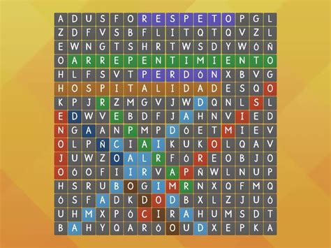 El Gran Caballero Wordsearch