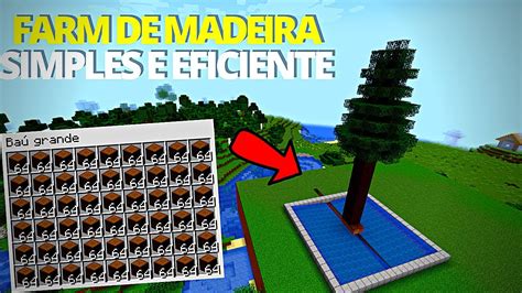 FARM de MADEIRA SIMPLES e FÁCIL para a NOVA ATUALIZAÇÃO DO MINECRAFT 1