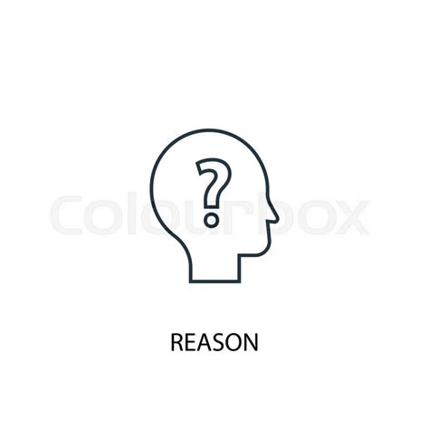 Reason concept line icon. Simple ... | Stock vector | Colourbox