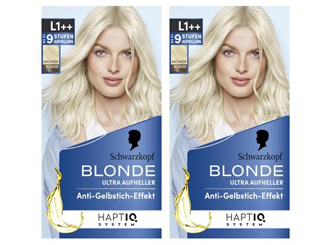 Schwarzkopf Blonde Aufheller L1 2x 143 ml Haarfärbemittel für Öl aktiviertes Haare