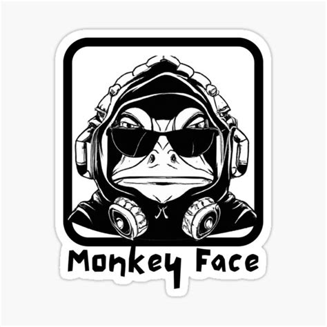 "Monkey Face Monkey cute design agressive monkey face" Sticker for Sale ...