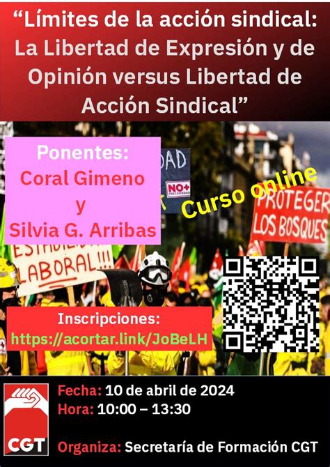 FORMACIÓN CGT CURSO ON LINE Límites de la Acción sindical la