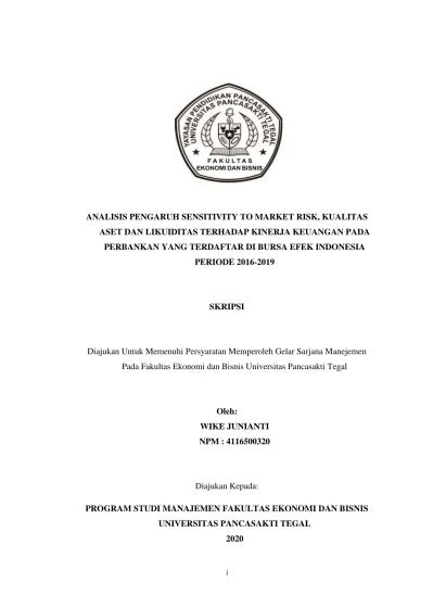 Skripsi Diajukan Untuk Memenuhi Persyaratan Memperoleh Gelar Sarjana