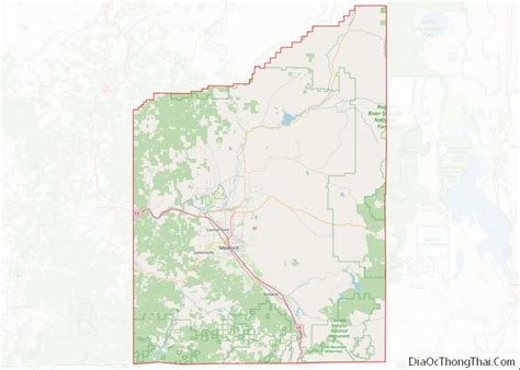 Map Of Jackson County Oregon Địa Ốc Thông Thái