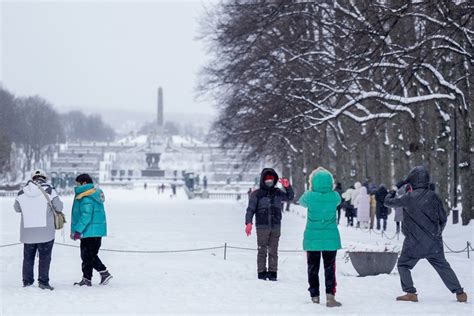 Oslo La Temp Rature Est Descendue En Dessous De Moins Degr S