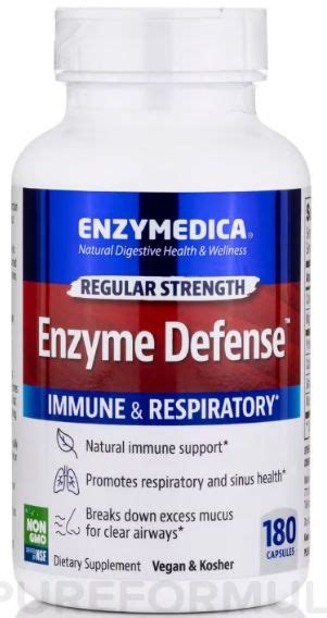 Enzyme Defense (Протеолитические Ферменты) 180 капсул (Enzymedica ...
