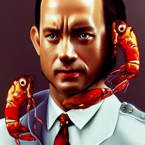 Krea Ai Tom Hanks As Forrest Gump Wears A Giant Shrimp Aro