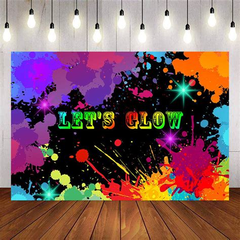 Lets Glow In The Dark Party Prop Painted Spray Paint Graffiti Backdrop