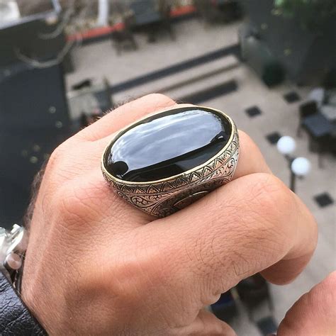 Sterling Silver Mens Ring Black Onyx Extraordinary Big Designer Artisan Jewelry Ebay Mens