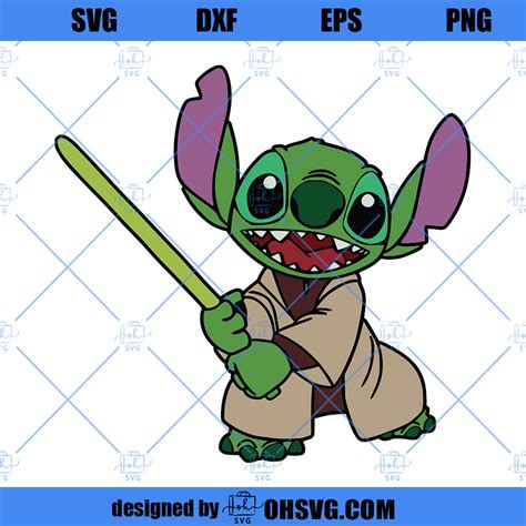 Stitch Jedi SVG - ohsvg