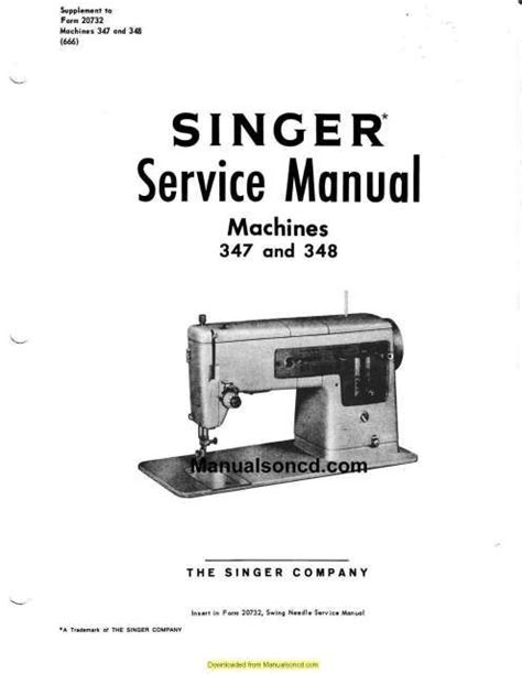 the instruction manual for singer sewing machine