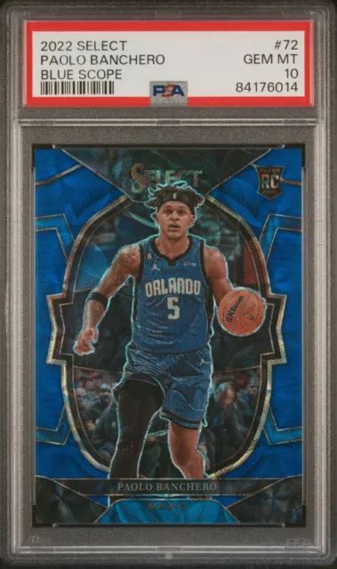 PAOLO BANCHERO ROOKIE RC 2022 Panini Select LUNETTE BLEUE 106 249 PRIZM