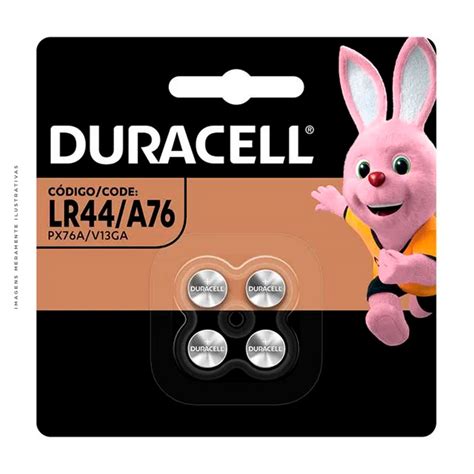 Pilha Botão Duracell Alcalina Especial Lr44 1 5v LR44 A76